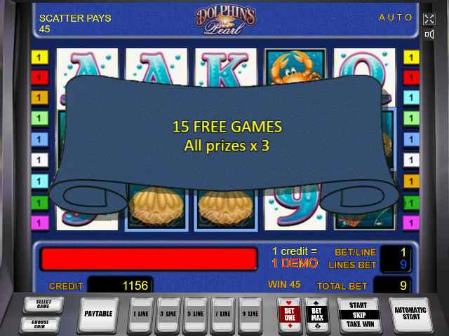 Бесплатные вращения в слоте Жемчужина Дельфина Фри-спины в автомате Dolphins Pearl